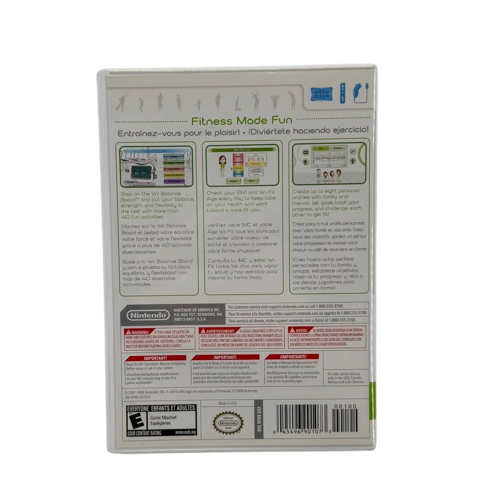 Nintendo Wii - Wii Fit Video Game with Manual and Inserts RVL-RFNE-USA Tested - Picture 2 of 7